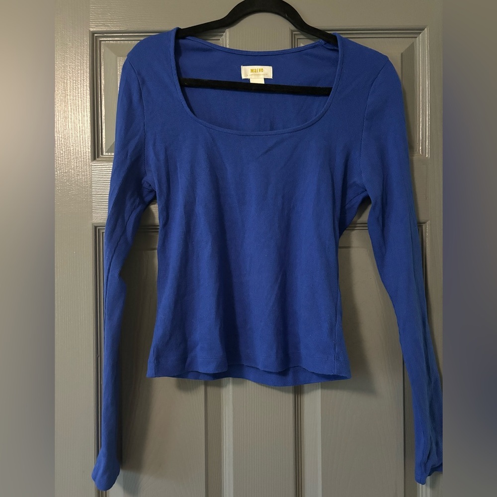 Maeve By Anthropologie Royal Blue Long Sleeve Top